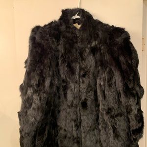Black fur coat